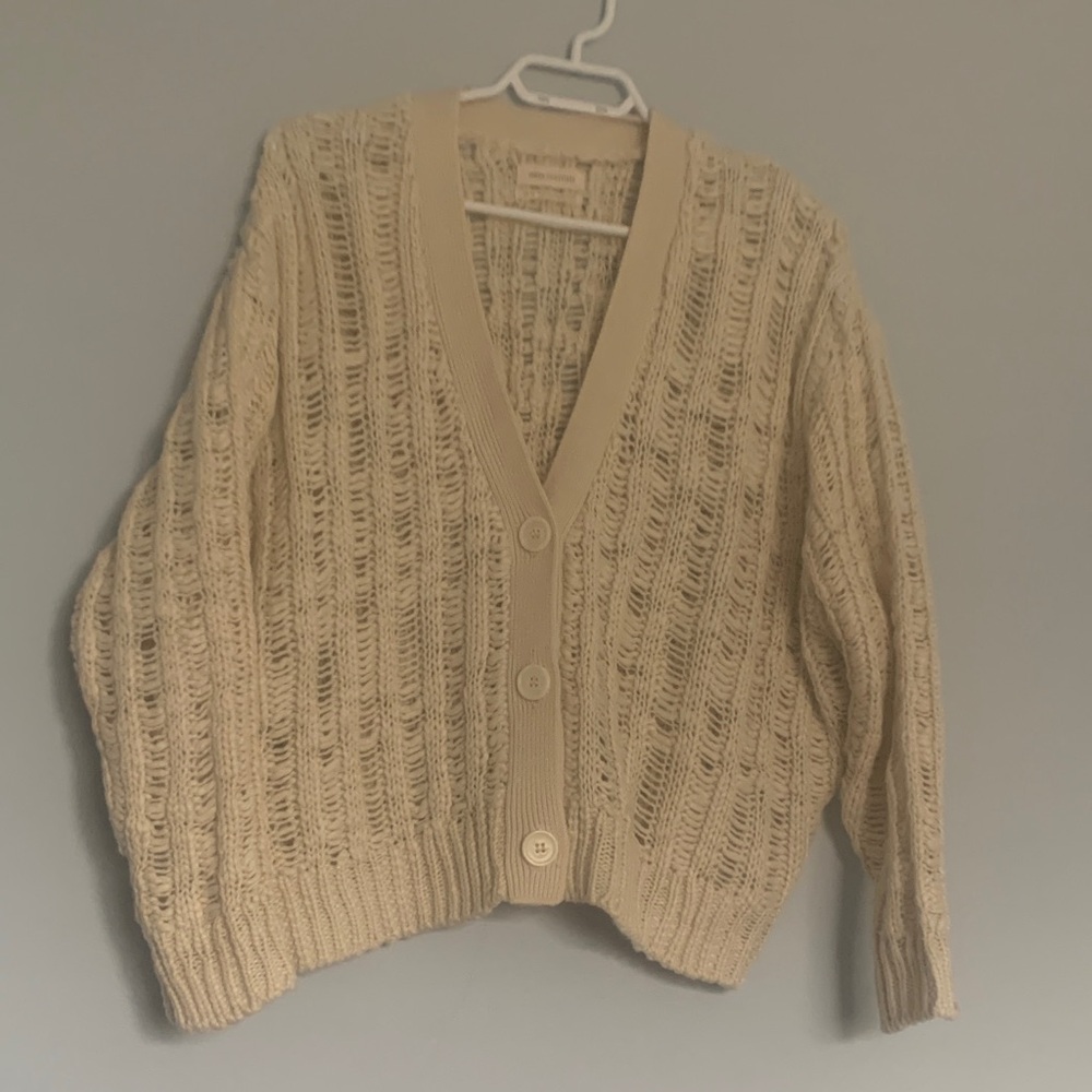 Urban Outfitters Cream Knit Cardigan